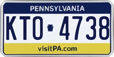 PA license plate KTO4738