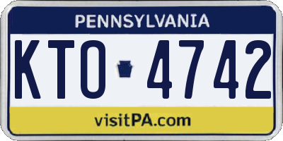 PA license plate KTO4742
