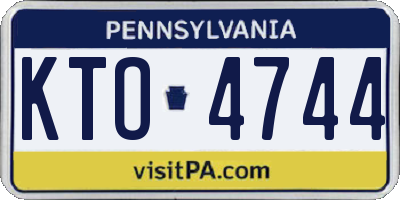PA license plate KTO4744