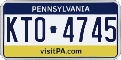 PA license plate KTO4745