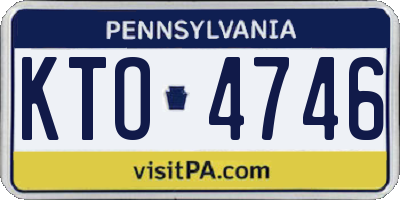 PA license plate KTO4746
