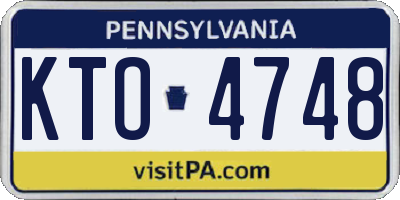PA license plate KTO4748