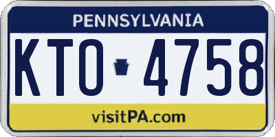 PA license plate KTO4758