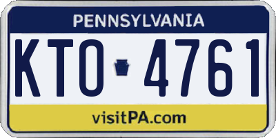 PA license plate KTO4761