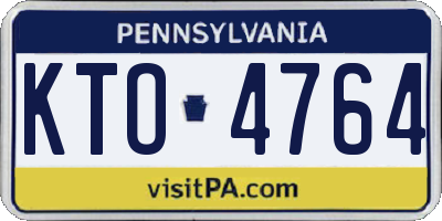 PA license plate KTO4764