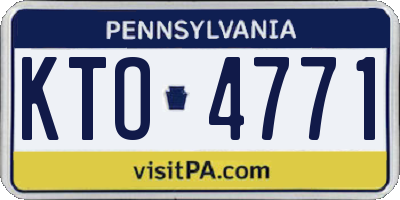 PA license plate KTO4771
