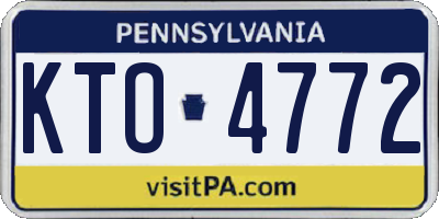 PA license plate KTO4772
