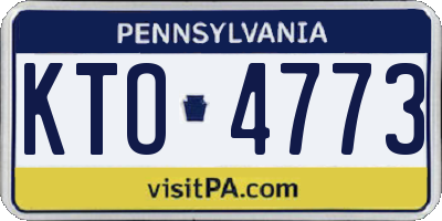 PA license plate KTO4773