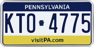 PA license plate KTO4775