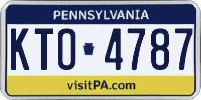 PA license plate KTO4787