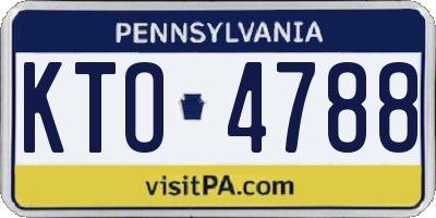 PA license plate KTO4788