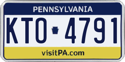 PA license plate KTO4791