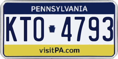 PA license plate KTO4793