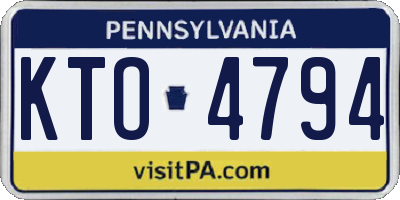 PA license plate KTO4794