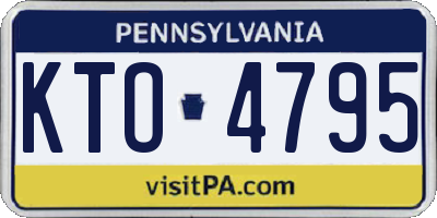 PA license plate KTO4795