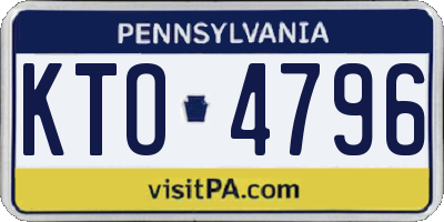 PA license plate KTO4796