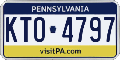 PA license plate KTO4797