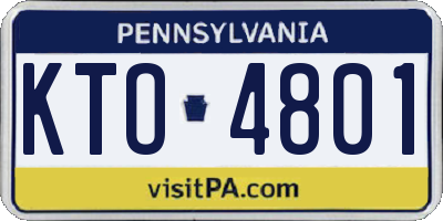 PA license plate KTO4801