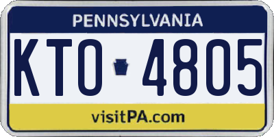 PA license plate KTO4805