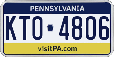 PA license plate KTO4806