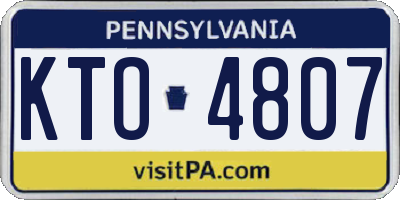 PA license plate KTO4807
