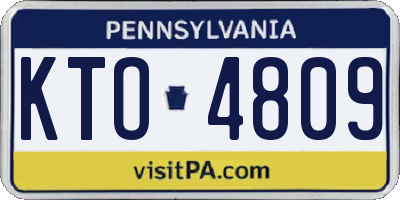 PA license plate KTO4809