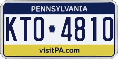 PA license plate KTO4810