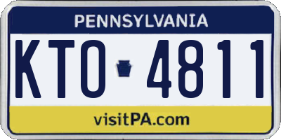 PA license plate KTO4811