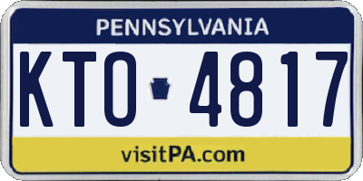 PA license plate KTO4817
