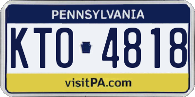 PA license plate KTO4818