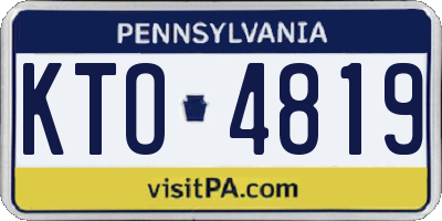 PA license plate KTO4819
