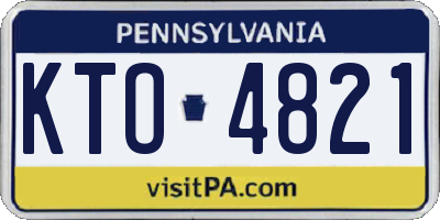 PA license plate KTO4821