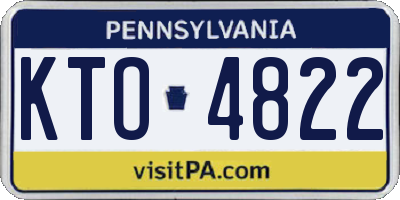 PA license plate KTO4822