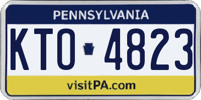 PA license plate KTO4823