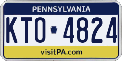 PA license plate KTO4824