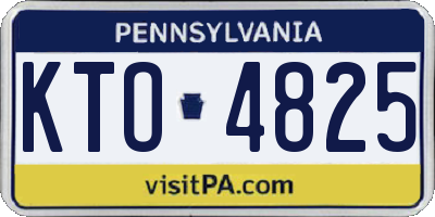 PA license plate KTO4825