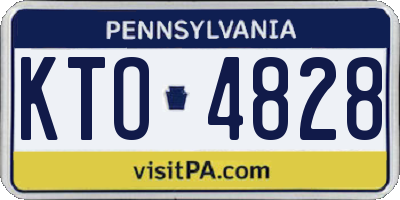 PA license plate KTO4828