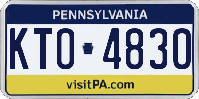 PA license plate KTO4830