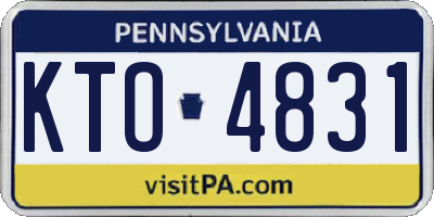 PA license plate KTO4831