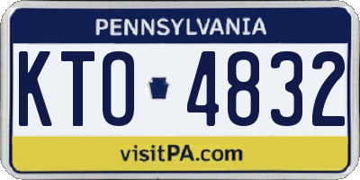 PA license plate KTO4832