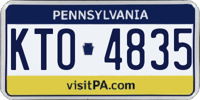 PA license plate KTO4835