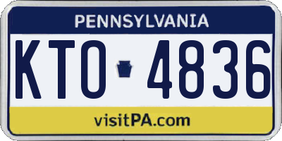 PA license plate KTO4836
