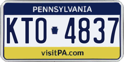 PA license plate KTO4837