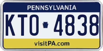 PA license plate KTO4838