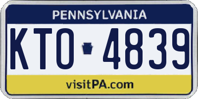 PA license plate KTO4839