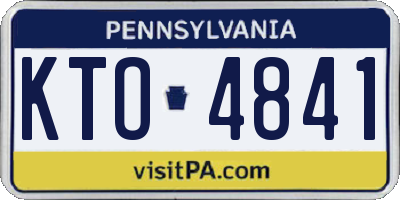 PA license plate KTO4841