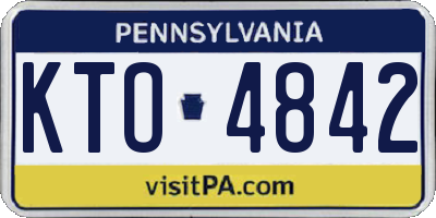 PA license plate KTO4842