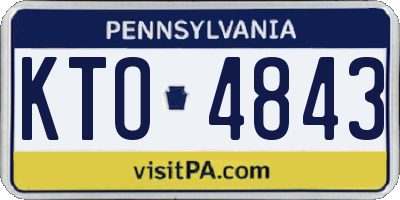 PA license plate KTO4843