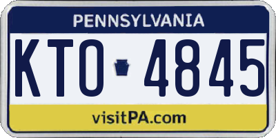 PA license plate KTO4845