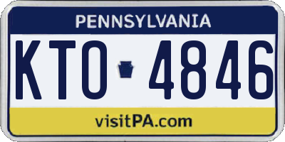 PA license plate KTO4846